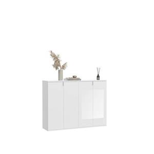xonox.home Kommode »ProjektX« (Sideboard 4-türig in weiß, 122 x 99 cm), bis zu 12 Fächer, Hochglanz