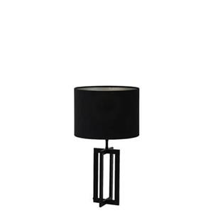 Light & Living Tafellamp Mace/Velours - Zwart/Zwart - Ø30x56cm