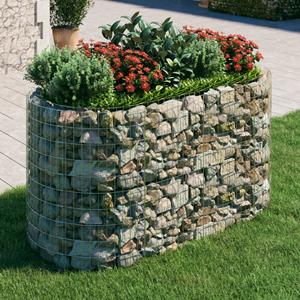 VidaXL Gabion plantenbak verhoogd 200x100x100 cm gegalvaniseerd ijzer