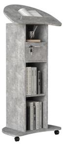 Hioshop RedolaM kantoor wandkast met tafelblad, lessenaar 1 lade 2 planken beton decor.