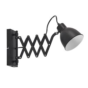 ELC Timbra wandlamp met schaararm, zwart