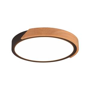 Reality Leuchten LED-Deckenleuchte Jano, Ø 31,5 cm, 3.000K, schwarz