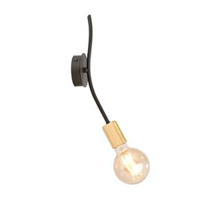 EMIBIG LIGHTING Wandleuchte Bolt, schwarz/gold, einflammig