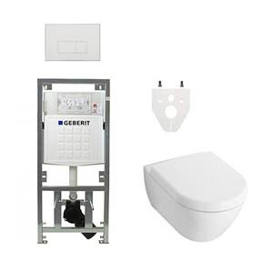 Villeroy & Boch Villeroy Boch Subway 2.0 DirectFlush Toiletset - geberit reservoir - bedieningsplaat rechthoekige knoppen - softclose - wit 0701131/SW706187/0124060/ga26028/