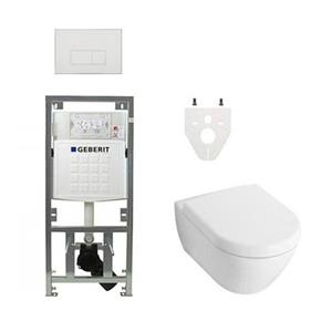 Villeroy & Boch Villeroy Boch Subway 2.0 DirectFlush Toiletset - softclose - geberit reservoir - qeramiq bedieningsplaat rechthoekige knoppen - wit 0701131/ga26028/SW729014/SW1182666/SW706187