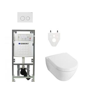 Villeroy & Boch Subway 2.0 DirectFlush Toiletset - geberit reservoir - softclose - bedieningsplaat sigma20 - wit 0701131/ga26028/sw53743/SW729014/SW1182666