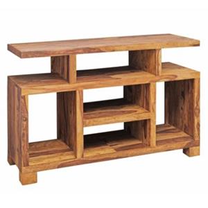 FineBuy Sideboard 115 cm breit und 76 cm hoch braun