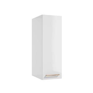 LOMADOX Hängeschrank, 45 cm tief, in weiß Hochglanz mit Metallgriff in kupfer MESSINA-107, B/H/T: ca. 30/90/45 cm