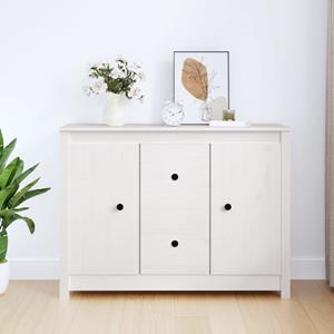 VidaXL Dressoir 100x35x74 Cm Massief Grenenhout Wit