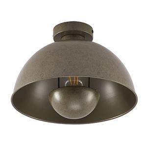 Lindby Lya plafondlamp, 31 cm, rond, donkergrijs