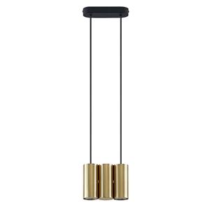 Lucande Cesur hanglamp, 3-lamps, messing