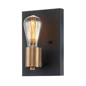 Quintiesse Wandlamp Silas, zwart, 1-lamp, 15x22,5 cm