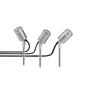 PRIOS Kamivan LED-Außenstrahler, Erdspieß, 3er-Set