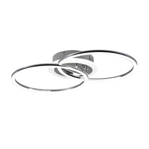 Reality Leuchten LED-Deckenleuchte Venida im Ringdesign, chrom