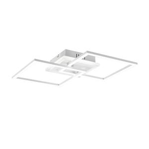 Reality Leuchten LED plafondlamp Venida vierkant, wit