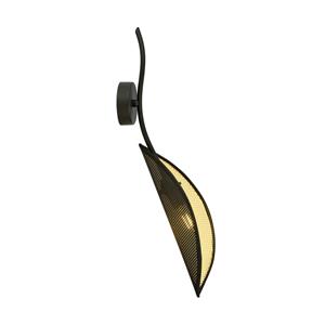 EMIBIG LIGHTING Wandlampe Lotus, schwarz/gold, 1-flammig