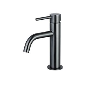 Fortifura Calvi Slim Wastafelkraan - 17.4cm - opbouw - Geborsteld Gunmetal PVD SW766538