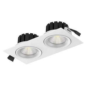 The Light Group SLC DL04 Square X2 LED inbouwlamp 2700K wit