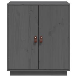 vidaXL Dressoir 65,5x40x75 cm massief grenenhout grijs