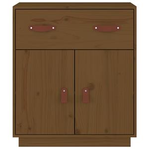 vidaXL Dressoir 65,5x40x75 cm massief grenenhout honingbruin