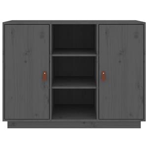 vidaXL Dressoir 100x40x75 cm massief grenenhout grijs