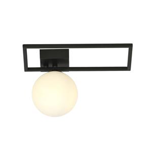 Euluna Plafondlamp Imago 1D, 1-lamp, zwart/opaal