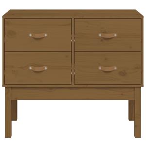 vidaXL Wandkast 90x40x78 cm massief grenenhout honingbruin