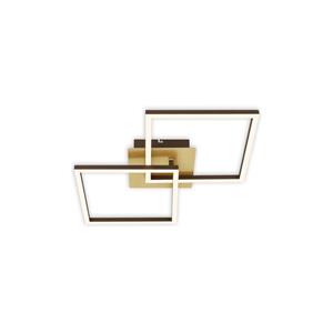 Briloner LED plafondlamp Frame, goud, dimbaar, 2-lamps