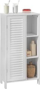 SoBuy Badkamer Opbergkast - 1 Deurs - 48 x 24 x 96 cm - Wit