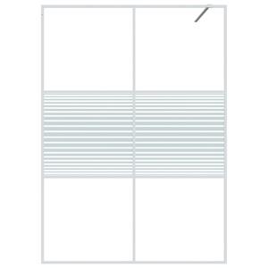 VIDAXL Duschwanne »Duschwand für Begehbare Dusche Weiß 140x195 cm ESG-Klarglas«
