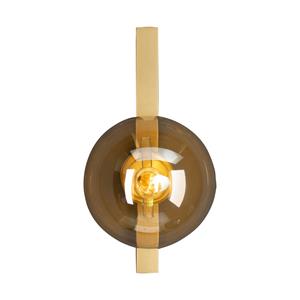 Luce ambiente Design Wandleuchte Pluto in Gold-transparent und Gold E14 1-flammig