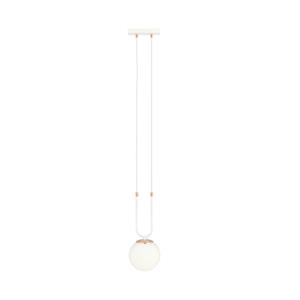 EMIBIG LIGHTING Pendellampe Glam, weiß/opal, einflammig