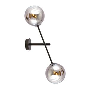 EMIBIG LIGHTING Wandlamp Lineair, zwart/grafiet, 2-lamps