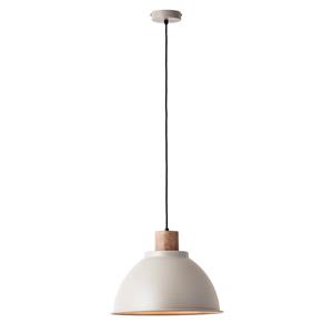 Brilliant Hanglamp Erena met houtdetail, taupe