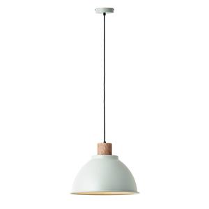 Brilliant Hanglamp Erena met houtdetail, lichtgroen