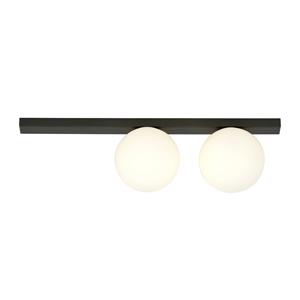 EMIBIG LIGHTING Plafondlamp Fit, zwart/opaal, 2-lamps