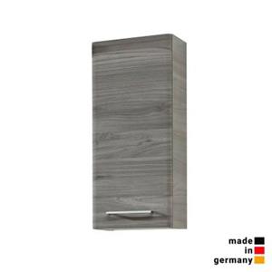 LOMADOX Badezimmer Wandschrank QUIMPER-66 in Sangallo Grau quer Nb., B/H/T: ca. 30/70/20 cm grau