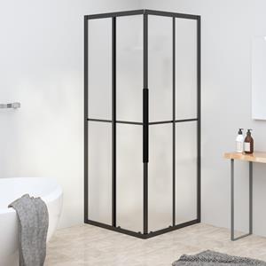 VIDAXL Duschwanne »Duschkabine Matt ESG 80x80x180 cm Schwarz Duschwände Duschecke Schwingtüren«