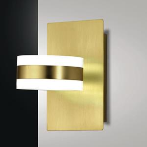 Fabas Luce LED wandlamp Dunk, messing, 2-lamps, 3.000 K, metaal
