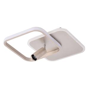 LUCANDE Tival LED-Deckenlampe, eckig, 34cm, nickel