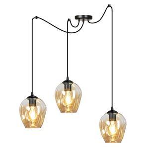 EMIBIG LIGHTING Pendellampe Starla, dezentral, dreiflammig, amber