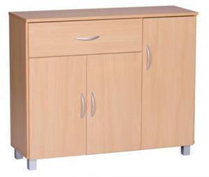 FineBuy Sideboard 90 cm breit und 75 cm hoch braun