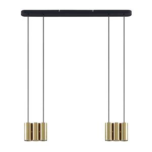 Lucande Cesur hanglamp, 6-lamps, messing