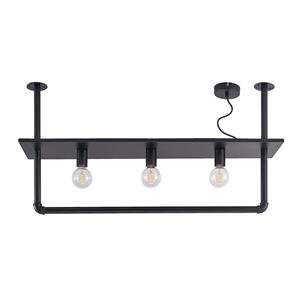 Lindby Kirista plafondlamp, 3-lamps, zwart