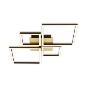 Briloner LED plafondlamp Frame, goud, dimbaar, 4-lamps