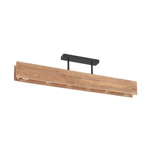 Lindby Malwin houten plafondlamp lang 6-lamps GU10