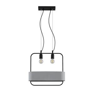 Lucande Teona hanglamp met beton, 2-lamps