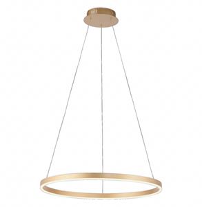 Leuchten Direkt LED-Pendelleuchte Ritus, Ø 58,5cm, messing matt