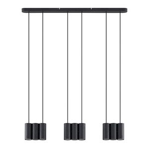 Lucande Cesur hanglamp, 9-lamps, zwart