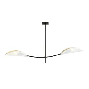 EMIBIG LIGHTING Plafondlamp Lotus, zwart/wit/goud, 2-lamps